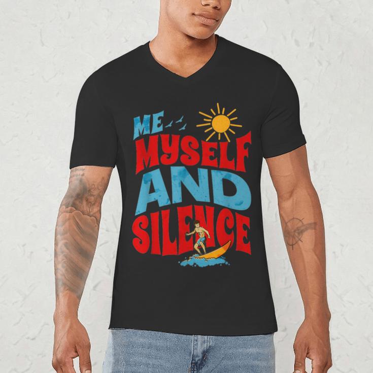 Introvert Relaxation Me Myself And Silence Summer Vacation For Men Women Men's V-Neck T-Shirt Introvert Relaxation Me Myself And Silence Summer Vacation For Men Women Men's V-Neck T-Shirt