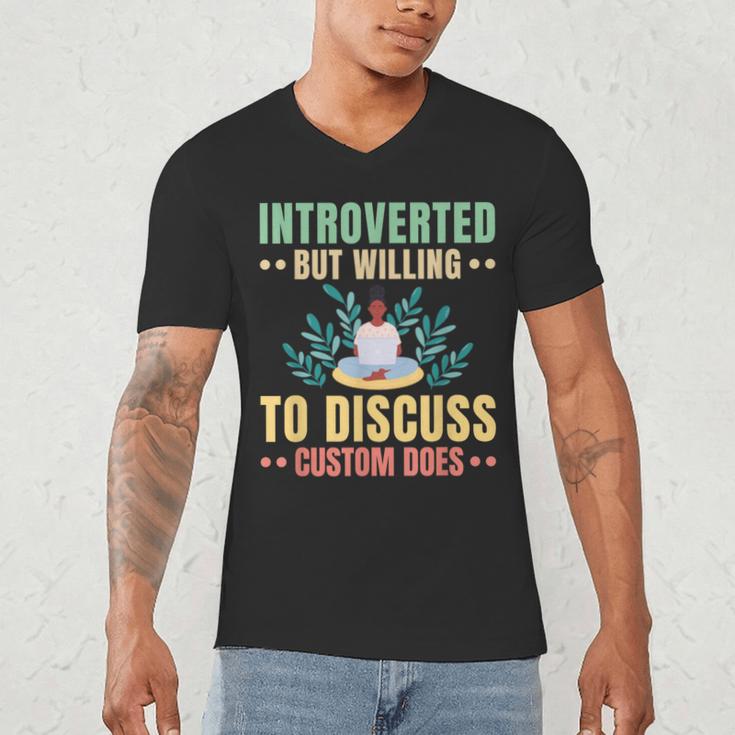 Introvert Saying Antisocial Sarcasm Introverts Men's V-Neck T-Shirt