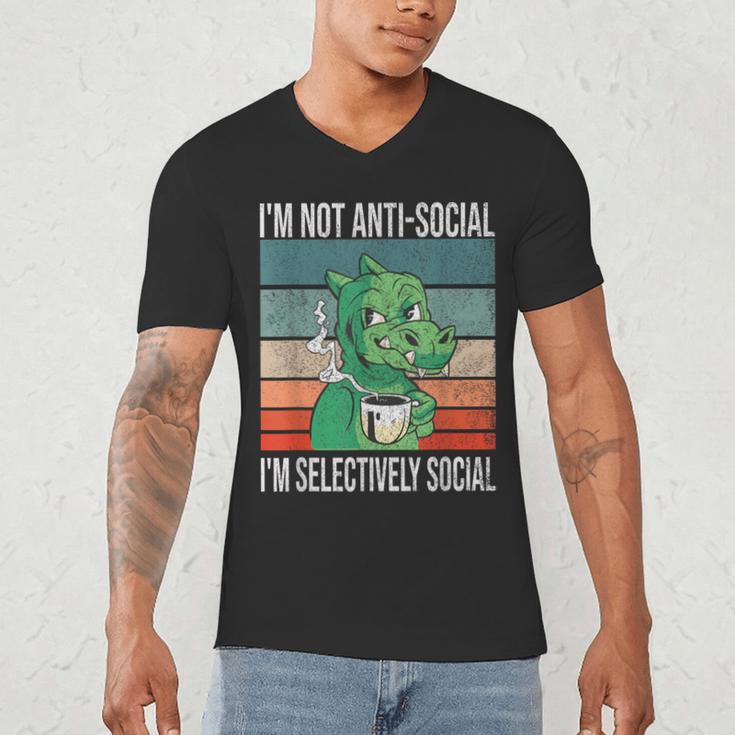 Introvert Selectively Social Anti-Social Shy Men's V-Neck T-Shirt Introvert Selectively Social Anti-Social Shy Men's V-Neck T-Shirt