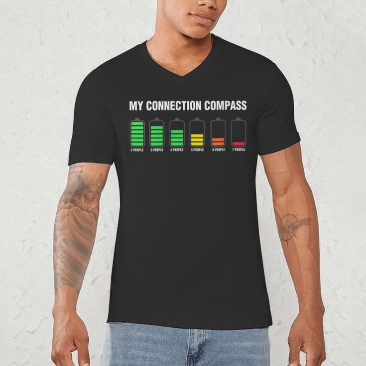 Introvert Tired Battery Men's V-Neck T-Shirt Introvert Tired Battery Men's V-Neck T-Shirt