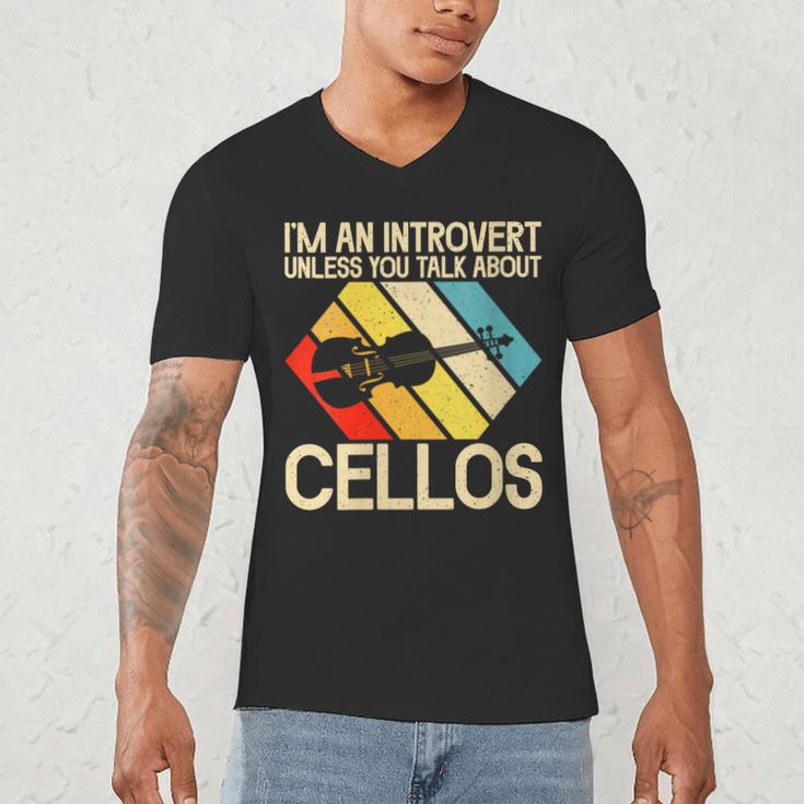 Im An Introvert Unless You Talk About Cellos Men's V-Neck T-Shirt Im An Introvert Unless You Talk About Cellos Men's V-Neck T-Shirt