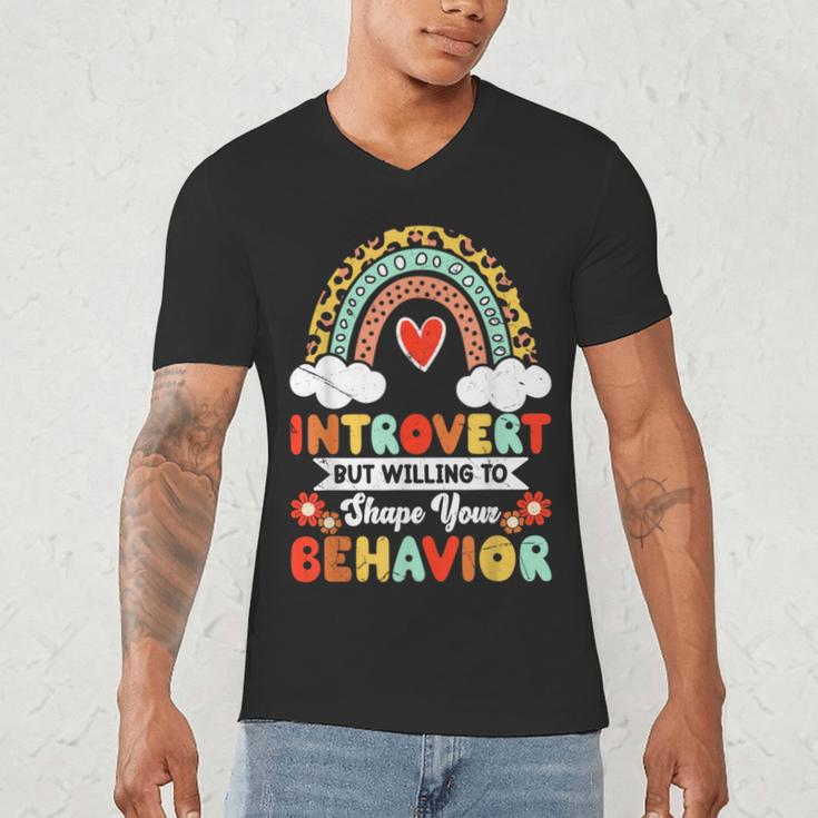 Introvert But Willing To Shape Your Behavior Men's V-Neck T-Shirt