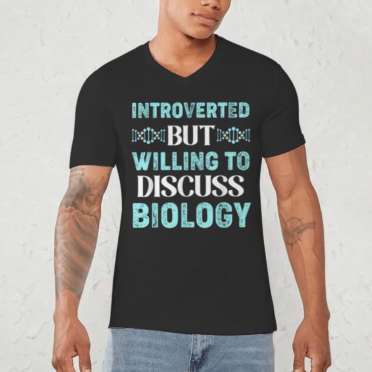 Introverted Biology Science Biologist Introverts Men's V-Neck T-Shirt Introverted Biology Science Biologist Introverts Men's V-Neck T-Shirt