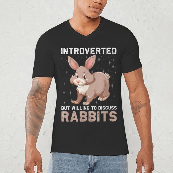 Introverted Rabbits Bunny Lover Rabbit Introvert Men's V-Neck T-Shirt