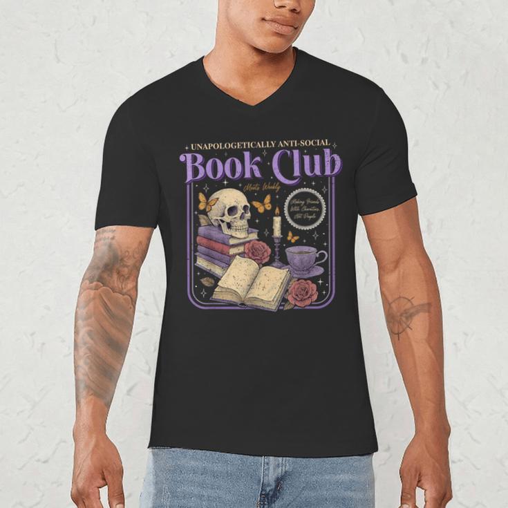 Introverted Romance Unapologetically Anti-Social Book Club Men's V-Neck T-Shirt