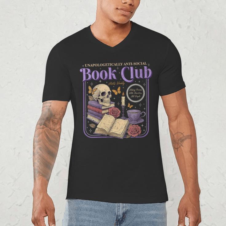 Introverted Romance Unapologetically Anti-Social Book Club Men's V-Neck T-Shirt Introverted Romance Unapologetically Anti-Social Book Club Men's V-Neck T-Shirt