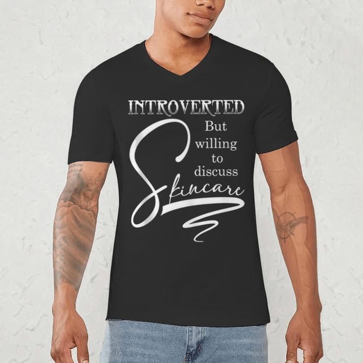 Introverted Skincare Esthetician Beautician Cosmetologist Men's V-Neck T-Shirt