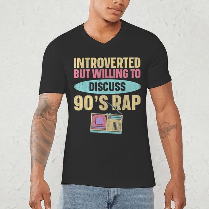 Introverted But Willing To Discuss 90's Rap Men's V-Neck T-Shirt Introverted But Willing To Discuss 90's Rap Men's V-Neck T-Shirt