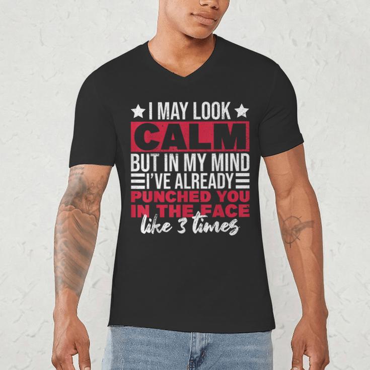 Introverts I May Look Calm But In My Head Men's V-Neck T-Shirt Introverts I May Look Calm But In My Head Men's V-Neck T-Shirt
