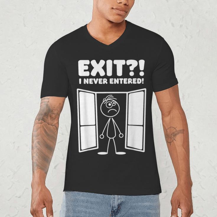 Irony Sarcasm Introvert Dry Humor Comic Cartoon Geek Nerd Men's V-Neck T-Shirt