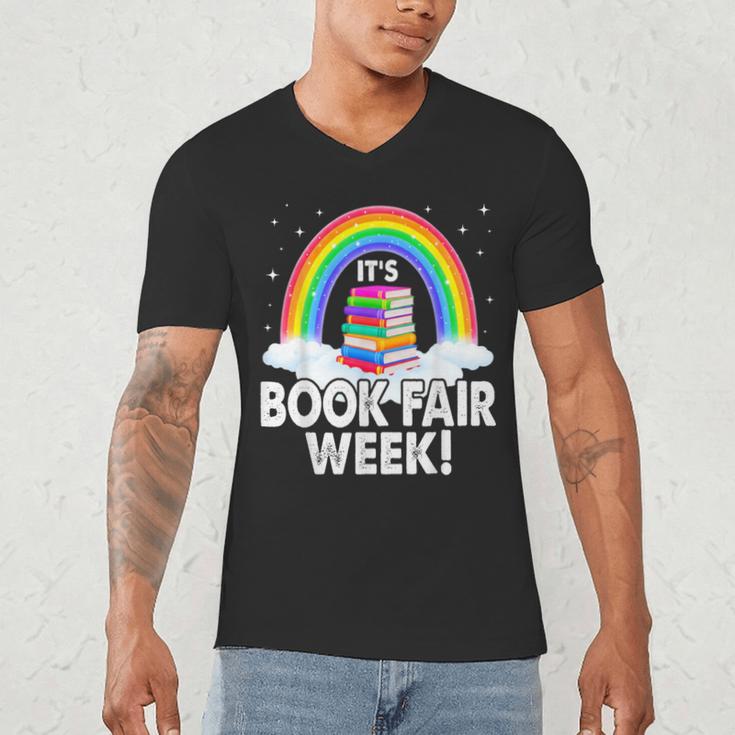 It's Book Fair Week Librarian Library Literacy Reading Men's V-Neck T-Shirt