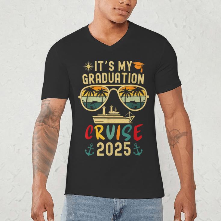 It's My Graduation Cruise 2025 Summer Cruise Seniors Trip Men's V-Neck T-Shirt