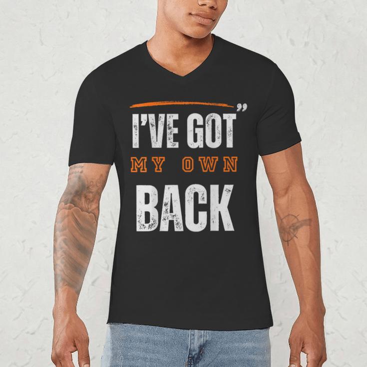 I’VE GOT MY OWN BACK INTROVERT Words On Back Men's V-Neck T-Shirt