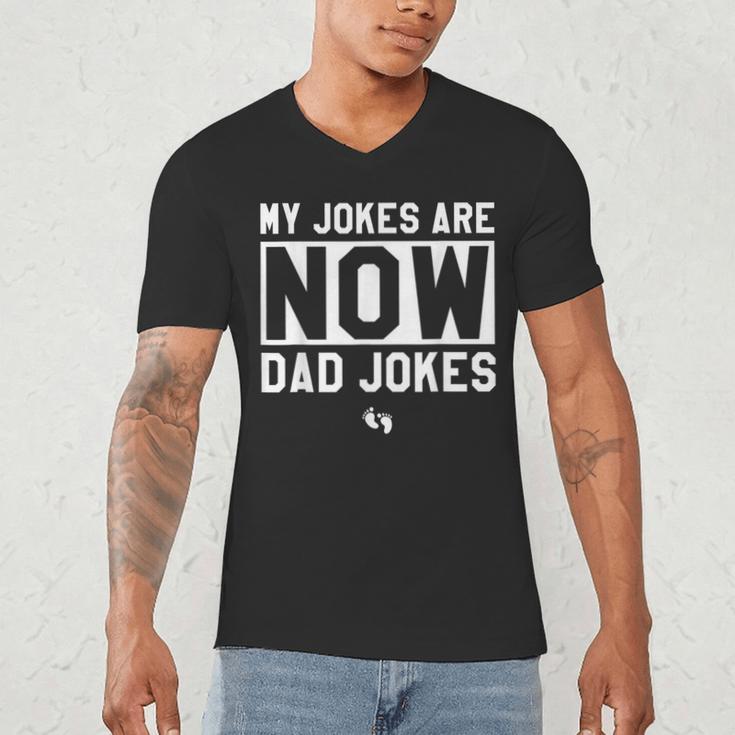 My Jokes Are Now Dad Jokes New Dad Fathers Day Men's V-Neck T-Shirt
