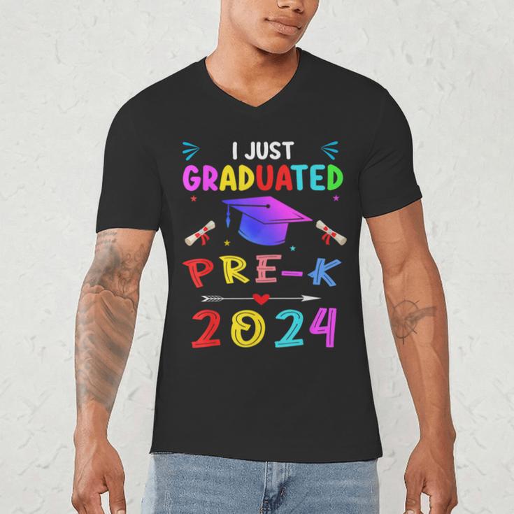 I Just Graduated Pre k Graduation 2024 Pre-Kindergarten Men's V-Neck T-Shirt