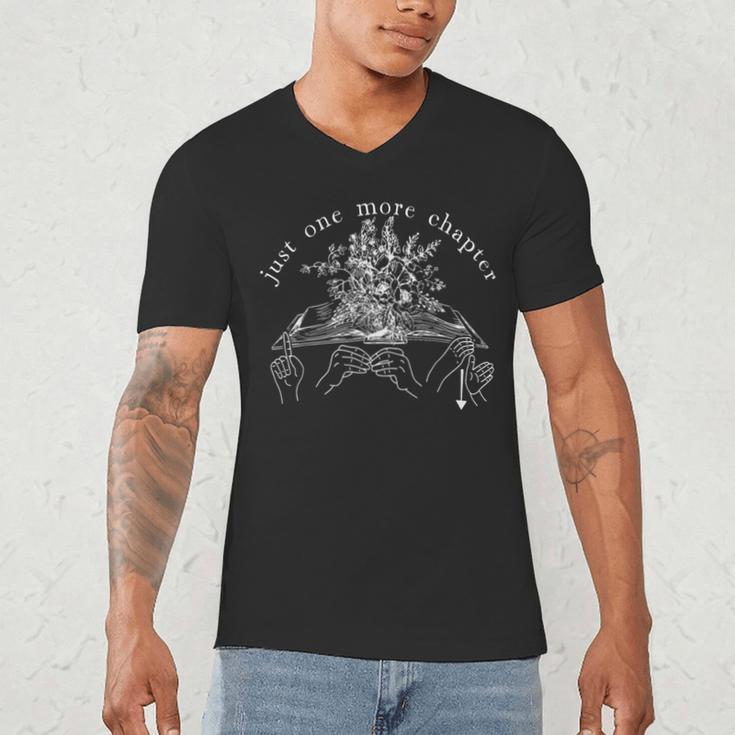 Just One More Chapter Deaf ASL Reading Book Librarian Men's V-Neck T-Shirt