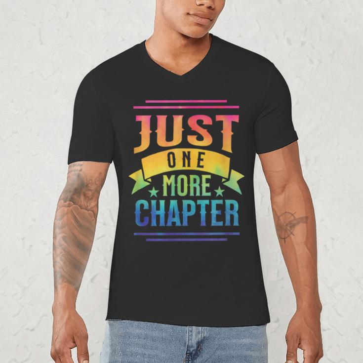 JUST ONE MORE CHAPTER Fun Reading Book Lover Men's V-Neck T-Shirt
