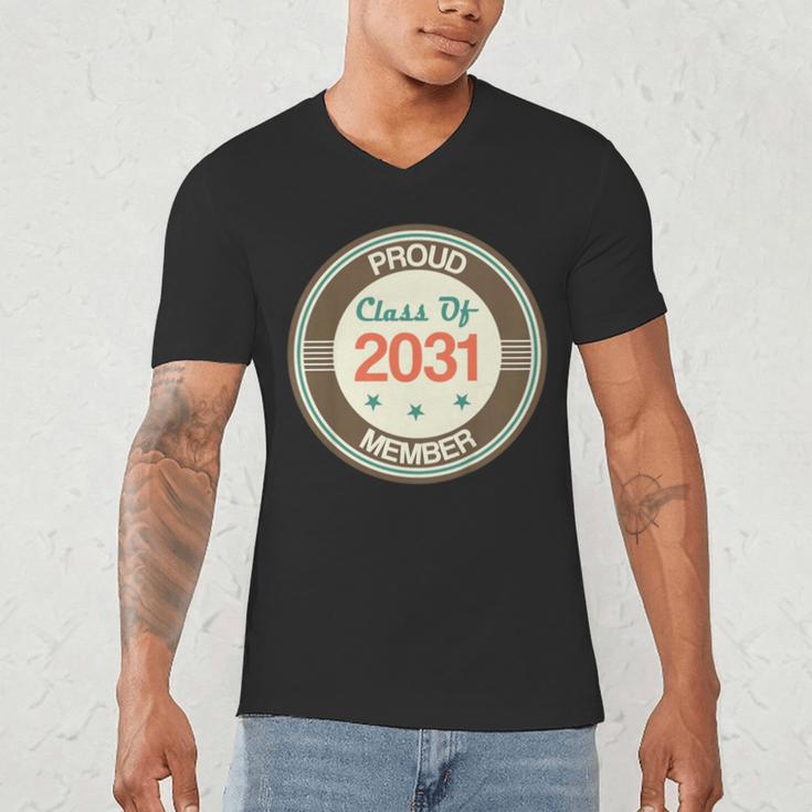 Kids Class Of 2031 Shirt Back To School Future Graduation Men's V-Neck T-Shirt
