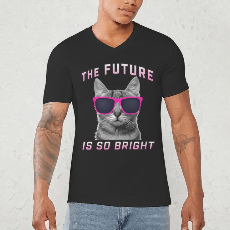 Kids Cool Future Is Bright Kids Graduation Or Birthday Men's V-Neck T-Shirt