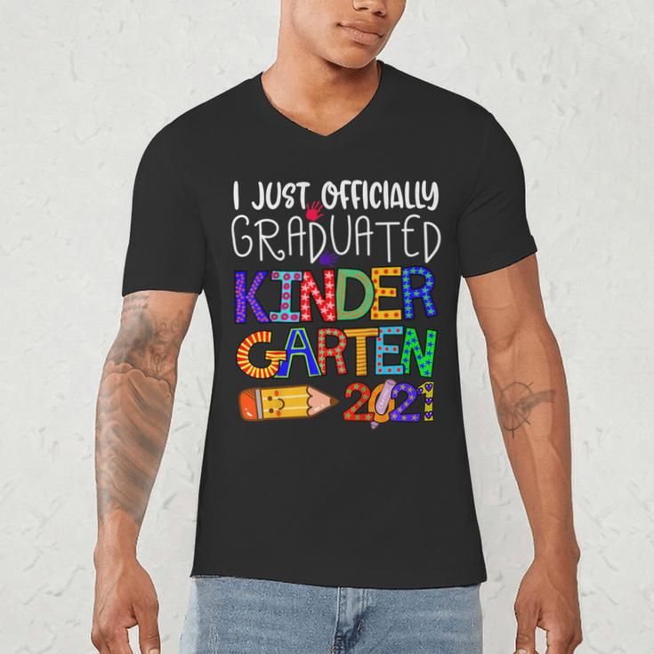 Kids Kindergarten Graduation Class Of 2021 Shirt I Just Graduated Men's V-Neck T-Shirt