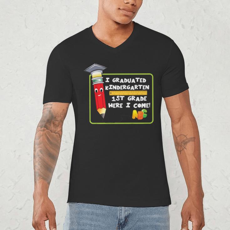 Kids Kindergarten Graduation Students Going To 1st Grade Men's V-Neck T-Shirt