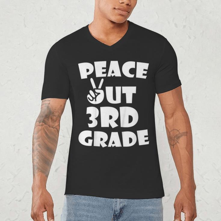 Kids Kids Peace Out 3Rd Grade For Graduation Men's V-Neck T-Shirt