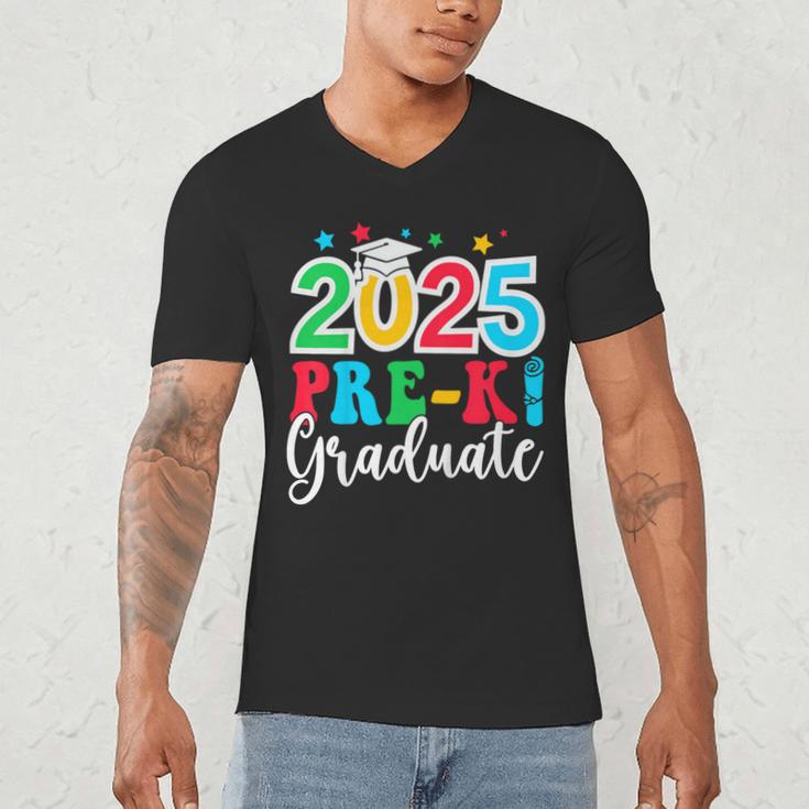 Kids Pre-K Graduate 2025 Preschool Graduation Class Of 2025 Kids Men's V-Neck T-Shirt