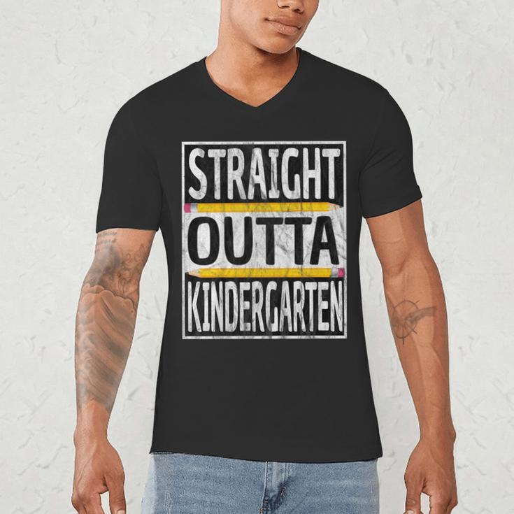 Kids Straight Outta Kindergarten Graduation Men's V-Neck T-Shirt