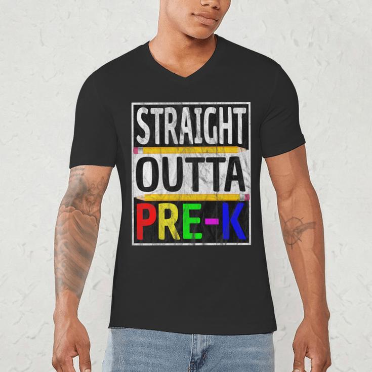Kids Straight Outta Pre-K Graduation Men's V-Neck T-Shirt