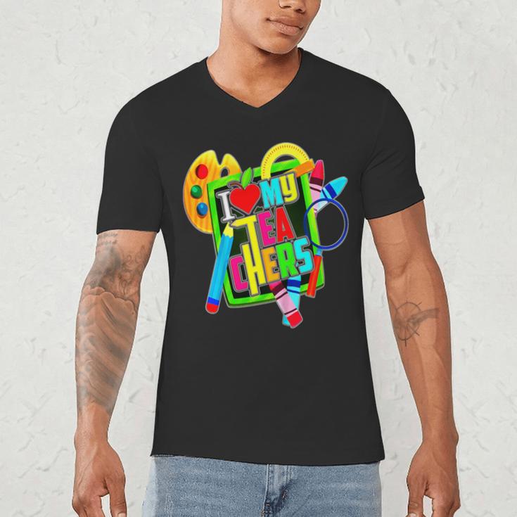 Kids Teens Graduation I Heart My Teachers I Love My Teachers Men's V-Neck T-Shirt