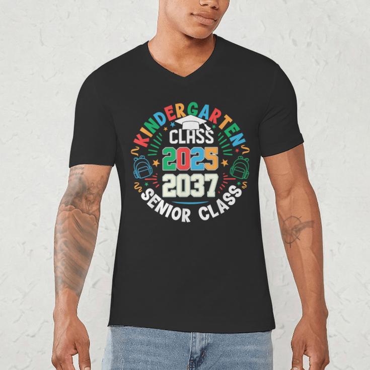 Kindergarten Graduation Class Of 2025 Senior 2037 Class Men's V-Neck T-Shirt