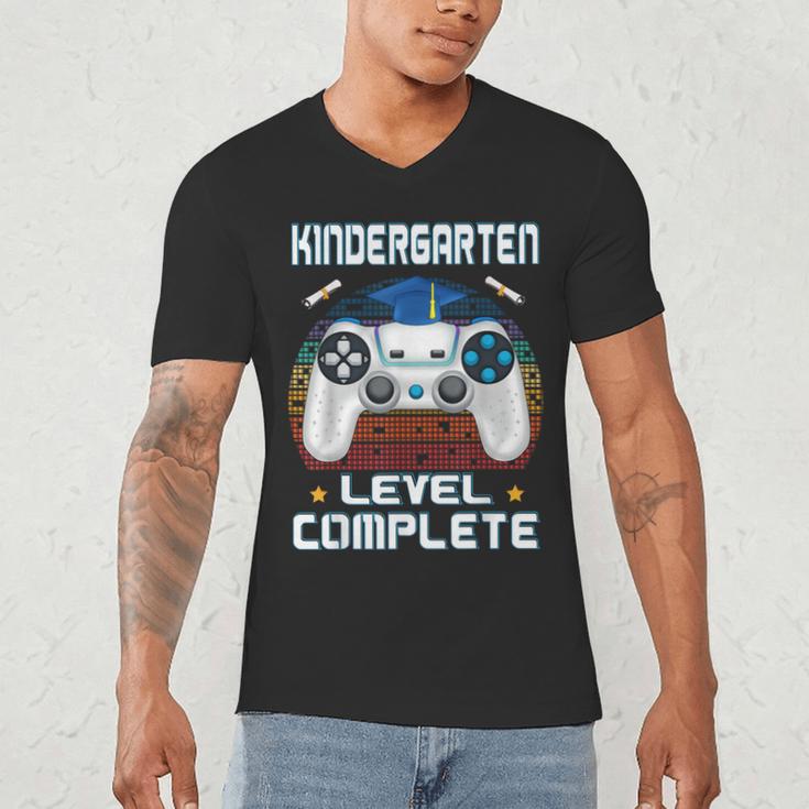 Kindergarten Graduation Level Complete Gamer 2024 Gaming Boy Men's V-Neck T-Shirt