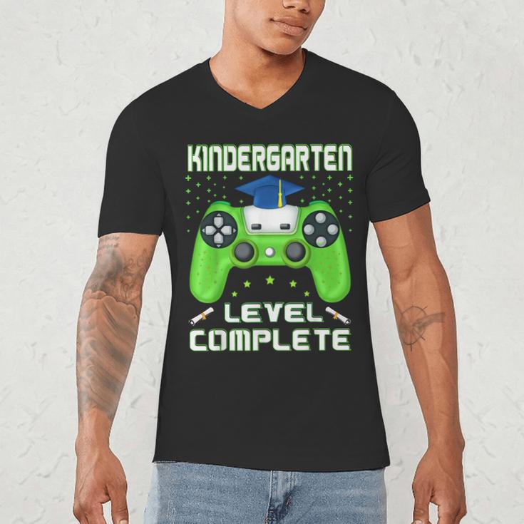 Kindergarten Graduation Level Complete Gamer Class 2024 Kids Men's V-Neck T-Shirt