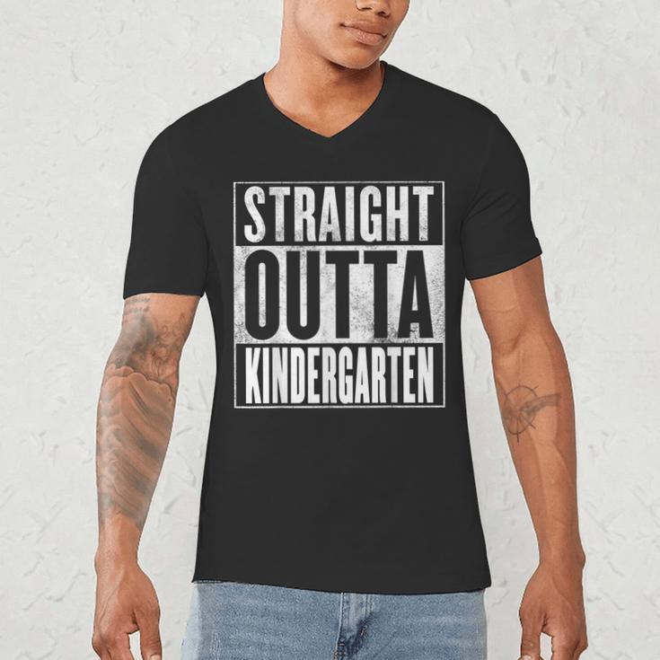 Kindergarten Graduation- Straight Outta Kindergarten Men's V-Neck T-Shirt