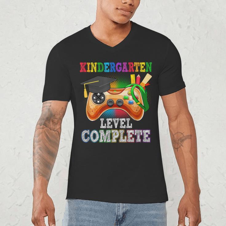 Kindergarten Level Complete Last Day Of School Graduation Men's V-Neck T-Shirt