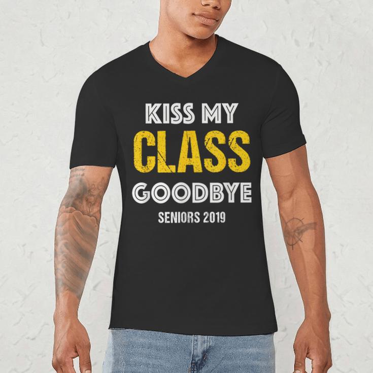 Kiss My Class Goodbye Shirt 2019 Graduation Shirt Men's V-Neck T-Shirt
