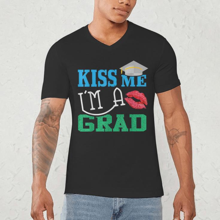 Kiss Me I'm A Grad 2018 Senior Graduation Men's V-Neck T-Shirt