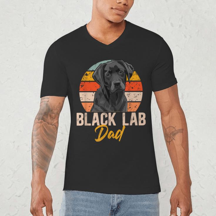 Lab Dad Retro Black Labrador Owner Men's V-Neck T-Shirt Lab Dad Retro Black Labrador Owner Men's V-Neck T-Shirt