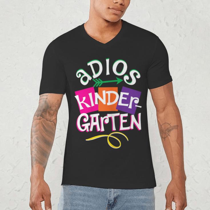 Last Day Of School Adios Kindergarten Graduation Kids Girls Men's V-Neck T-Shirt