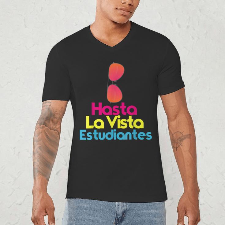 Last Day Of School Spanish Teacher Graduation T-Shirt For Men Women Kids Men's V-Neck T-Shirt