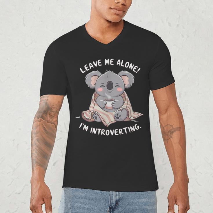 Leave Me Alone I'm Introverting Koala Introvert Men's V-Neck T-Shirt