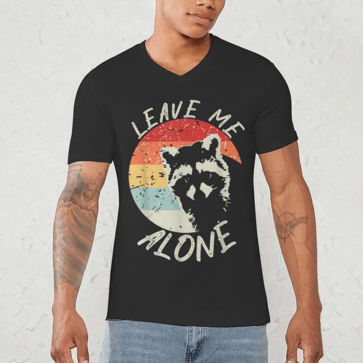 Leave Me Alone Raccoon Lover Introvert Antisocial Shy INTP Men's V-Neck T-Shirt