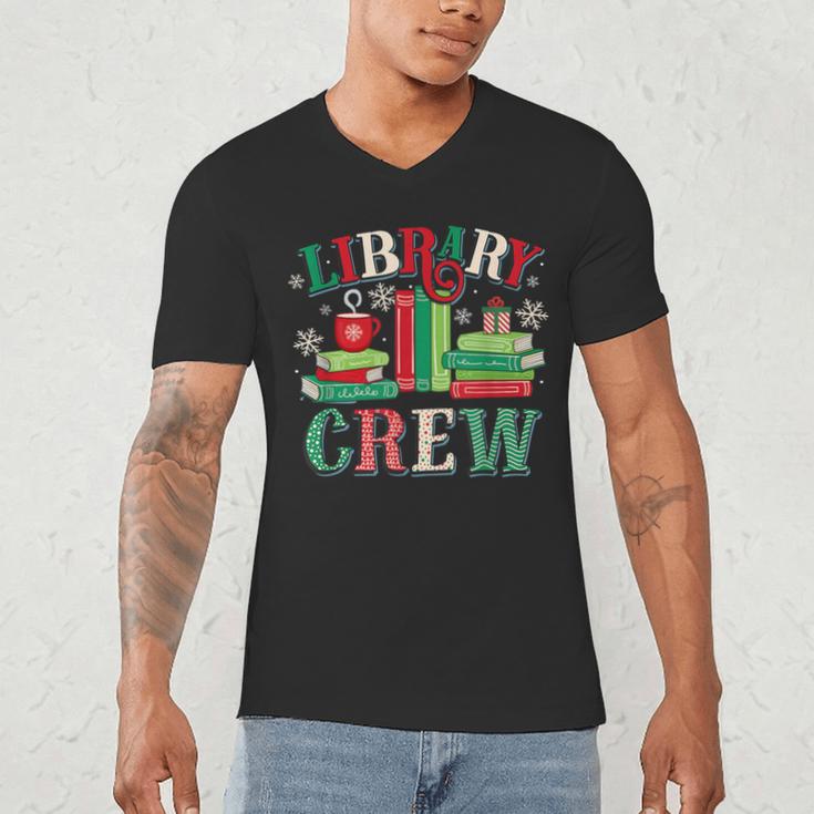 Library Crew Book Lovers Reader Teacher Librarian Christmas Men's V-Neck T-Shirt Library Crew Book Lovers Reader Teacher Librarian Christmas Men's V-Neck T-Shirt