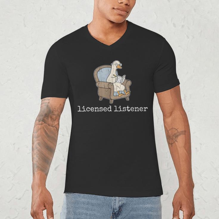Licensed Listener Goose School Graduation Men's V-Neck T-Shirt