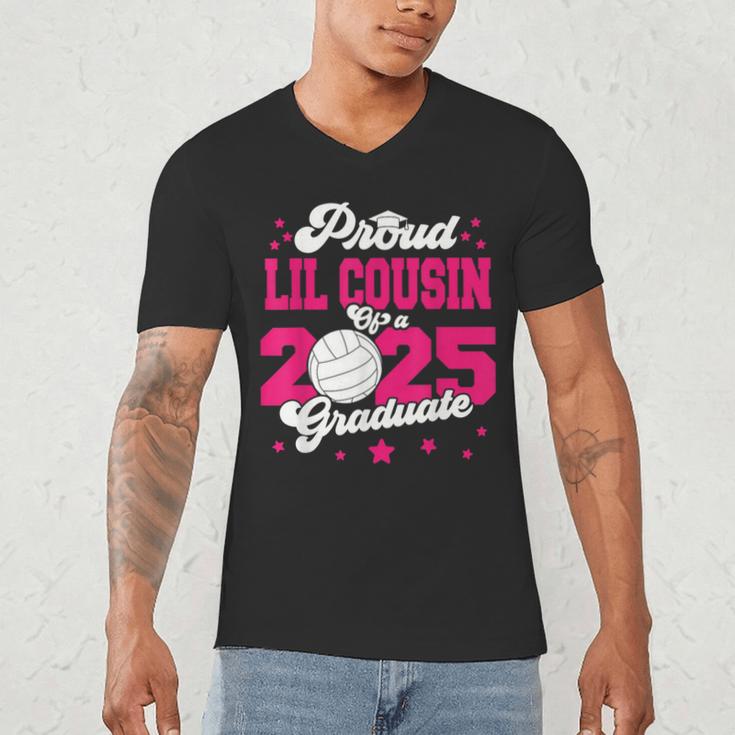 Lil Cousin Of a 2025 Graduate Prom Graduation 25 VolleyBall Men's V-Neck T-Shirt