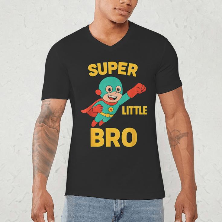 Little Cute Superhero Brother Comic Book Baby Bro Men's V-Neck T-Shirt