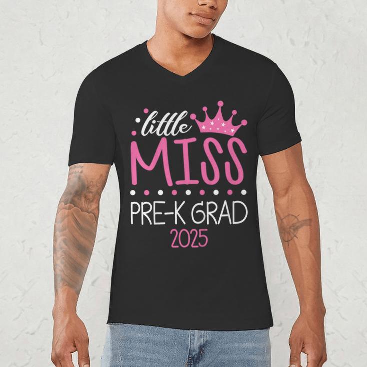 Little Miss Pre-K Grad Preschool Prek Graduation 2025 Men's V-Neck T-Shirt