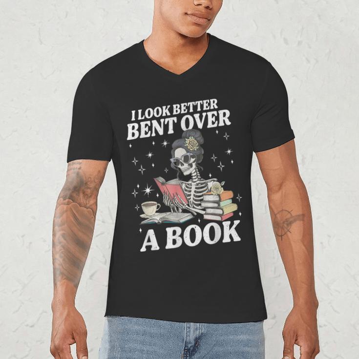 I Look Better Bent Over A Book Book Lover Men's V-Neck T-Shirt