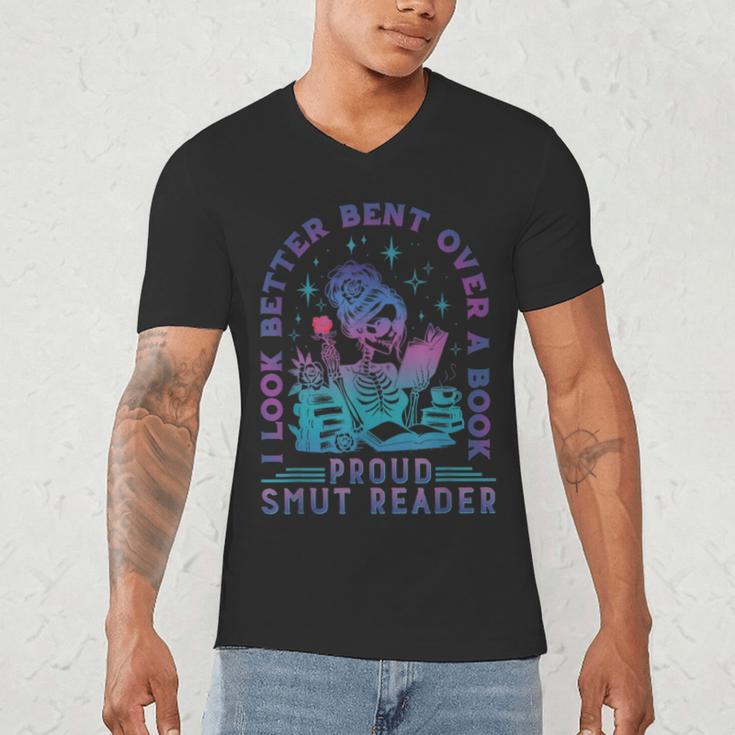 I Look Better Bent Over A Book Smut Reader Bookish Men's V-Neck T-Shirt