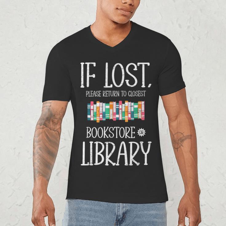 If Lost Please Return To Closest Bookstore Or Library Men's V-Neck T-Shirt